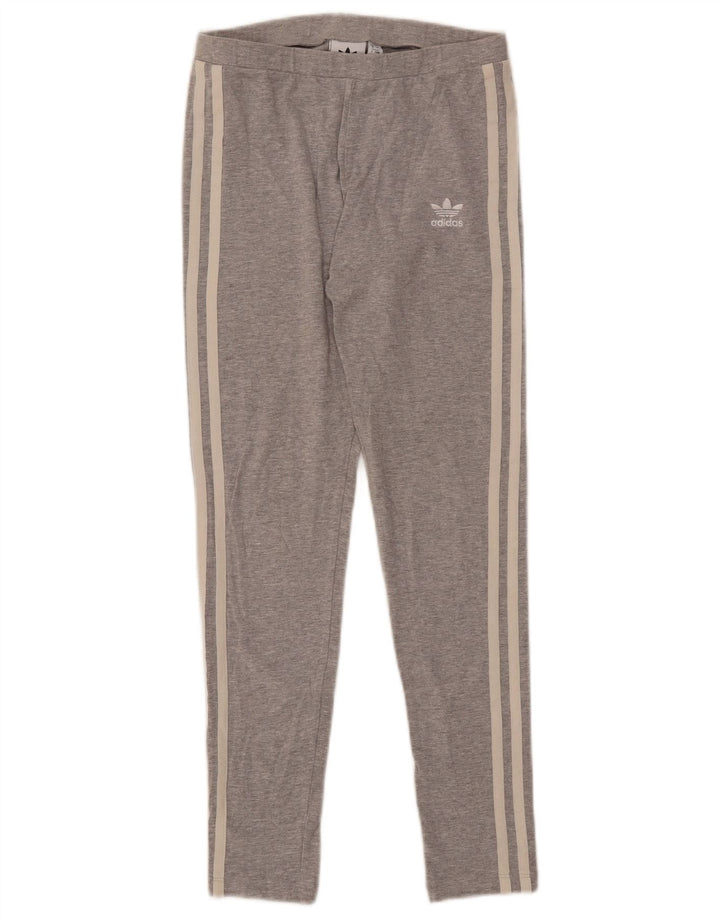 Leggings Adidas da donna UK 8 piccolo cotone chiazzato grigio