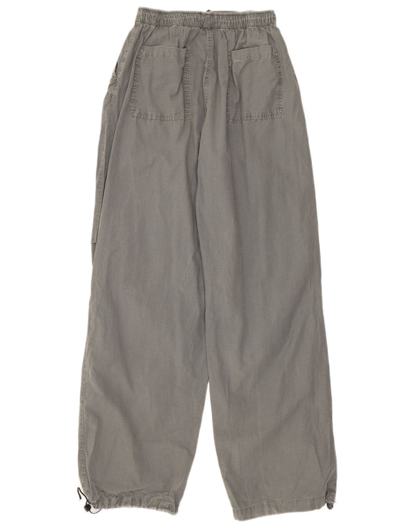 Zara Womens Casual Trousers EU 36 XS W26 L30 Grey Cotton