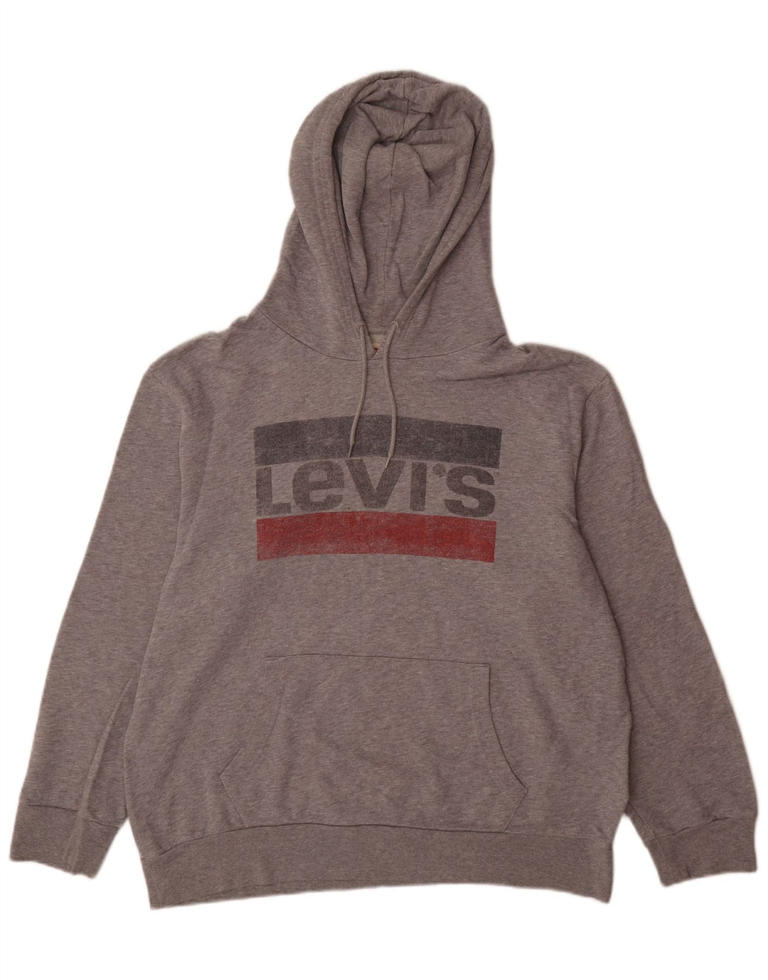 Maglione con cappuccio grafico da uomo Levi's XL in cotone grigio