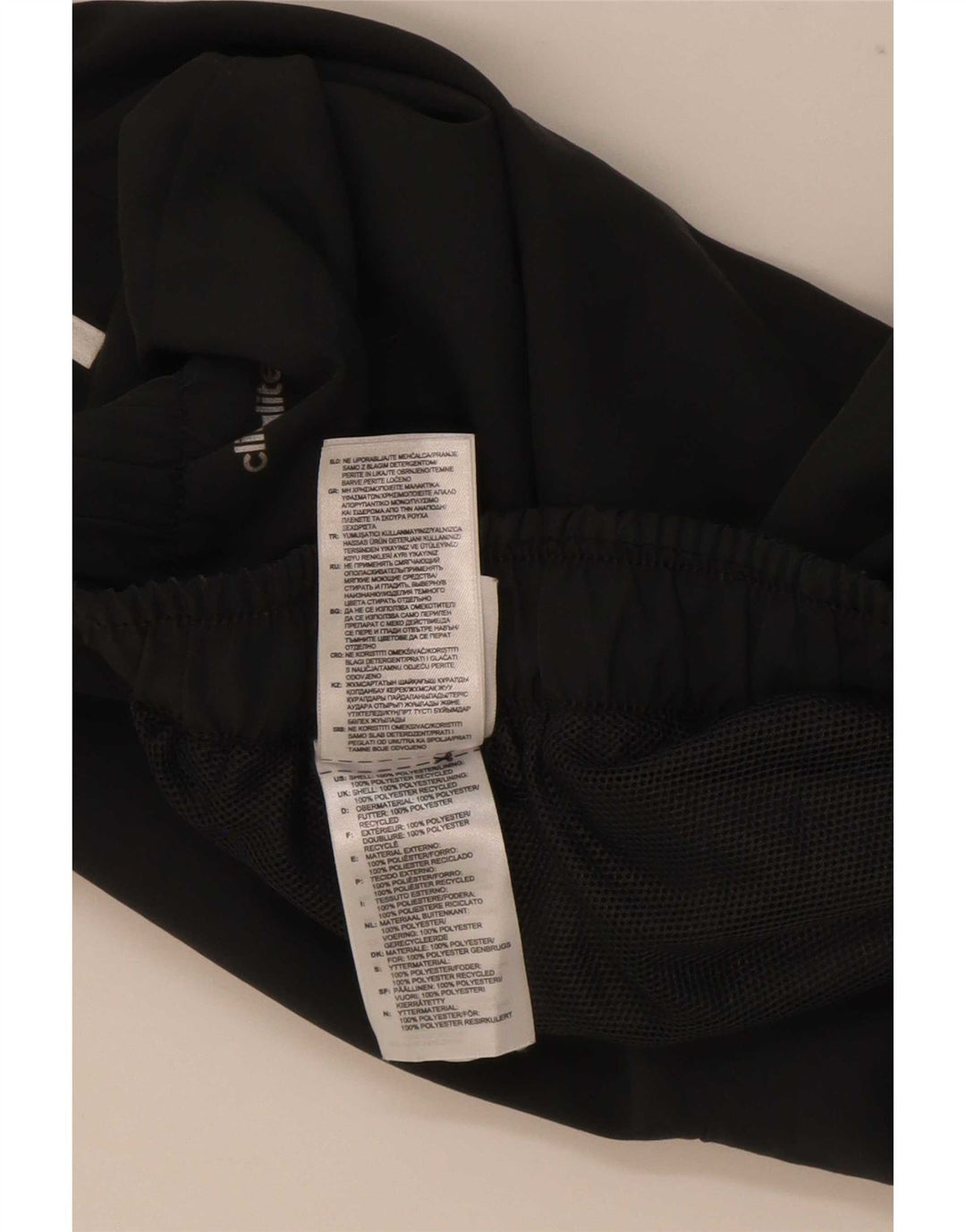 Pantaloncini sportivi Adidas Climalite da uomo piccoli in poliestere nero