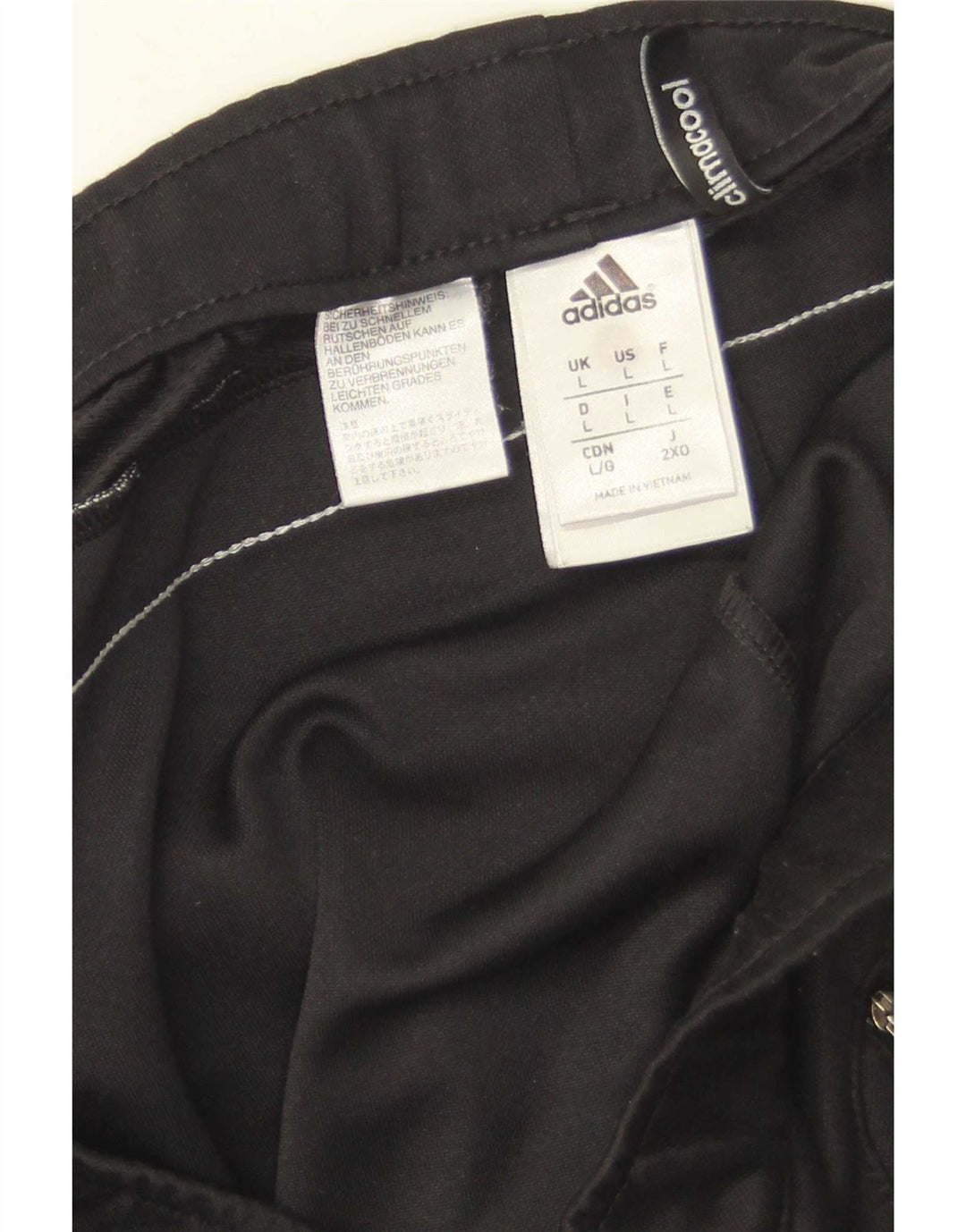 Pantaloni da tuta Adidas Climacool da uomo grandi in poliestere color block nero
