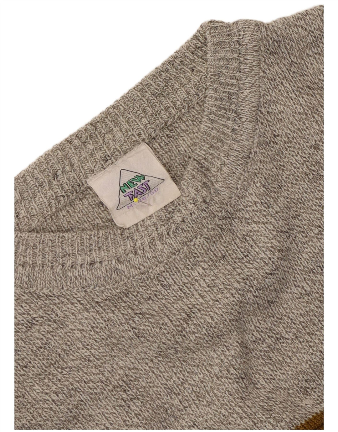 Maglione girocollo da uomo New Fast IT 48/50 Colorblock grigio medio