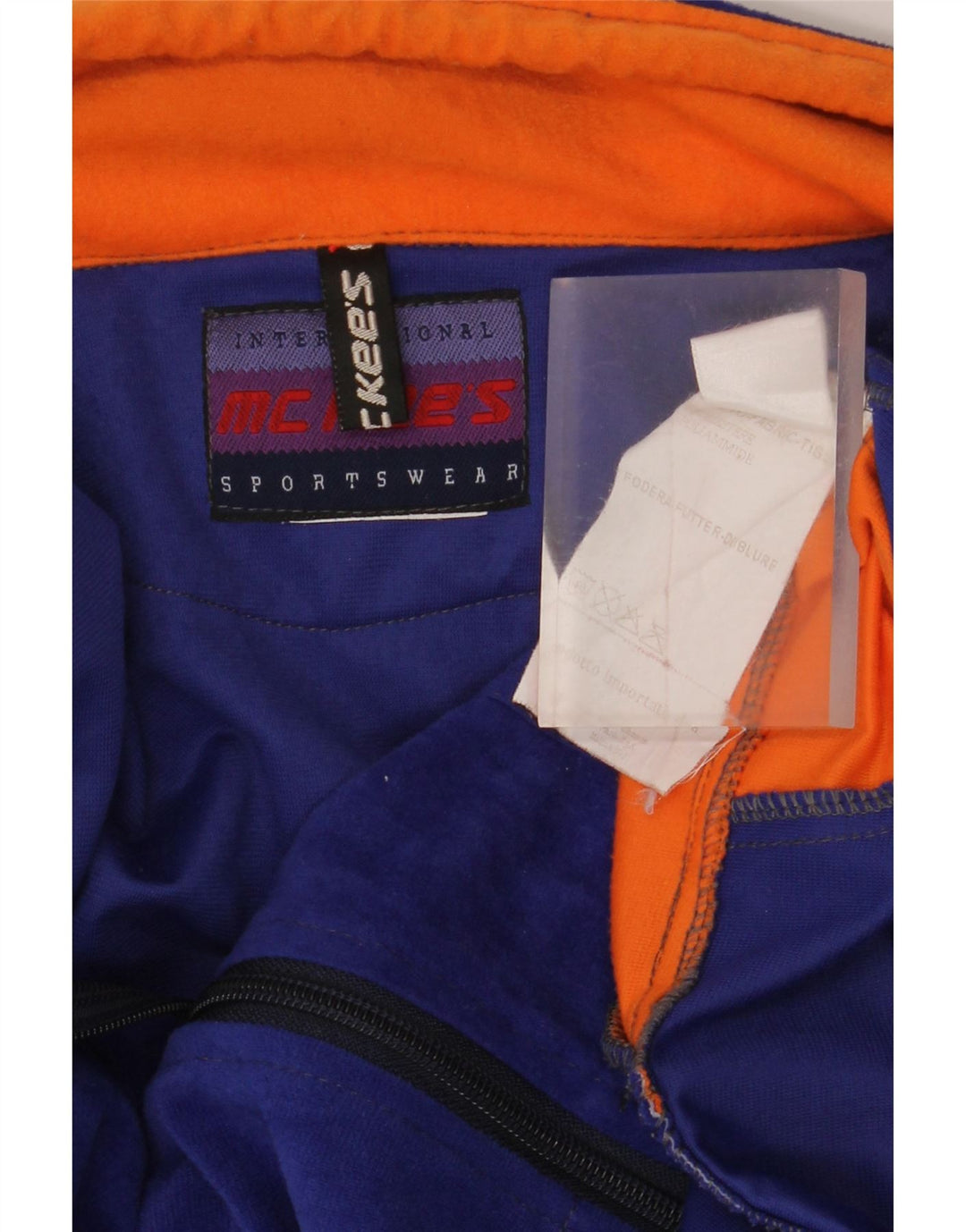 Giacca in pile da uomo MC Kee's UK 42 XL Poliestere color block blu navy