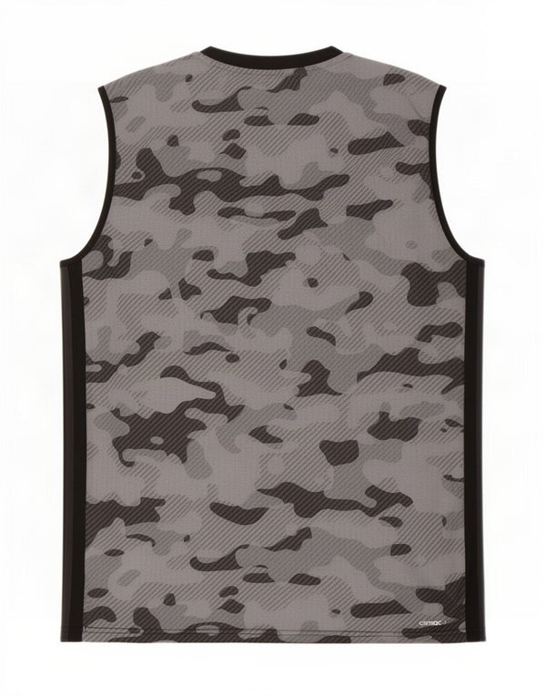 Adidas Mens Climacool Vest Top Large Black Camouflage Polyester