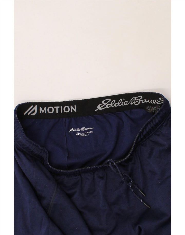 EDDIE BAUER Mens Tracksuit Trousers Joggers 2XL Navy Blue Polyester Vintage Eddie Bauer and Second-Hand Eddie Bauer from Messina Hembry 
