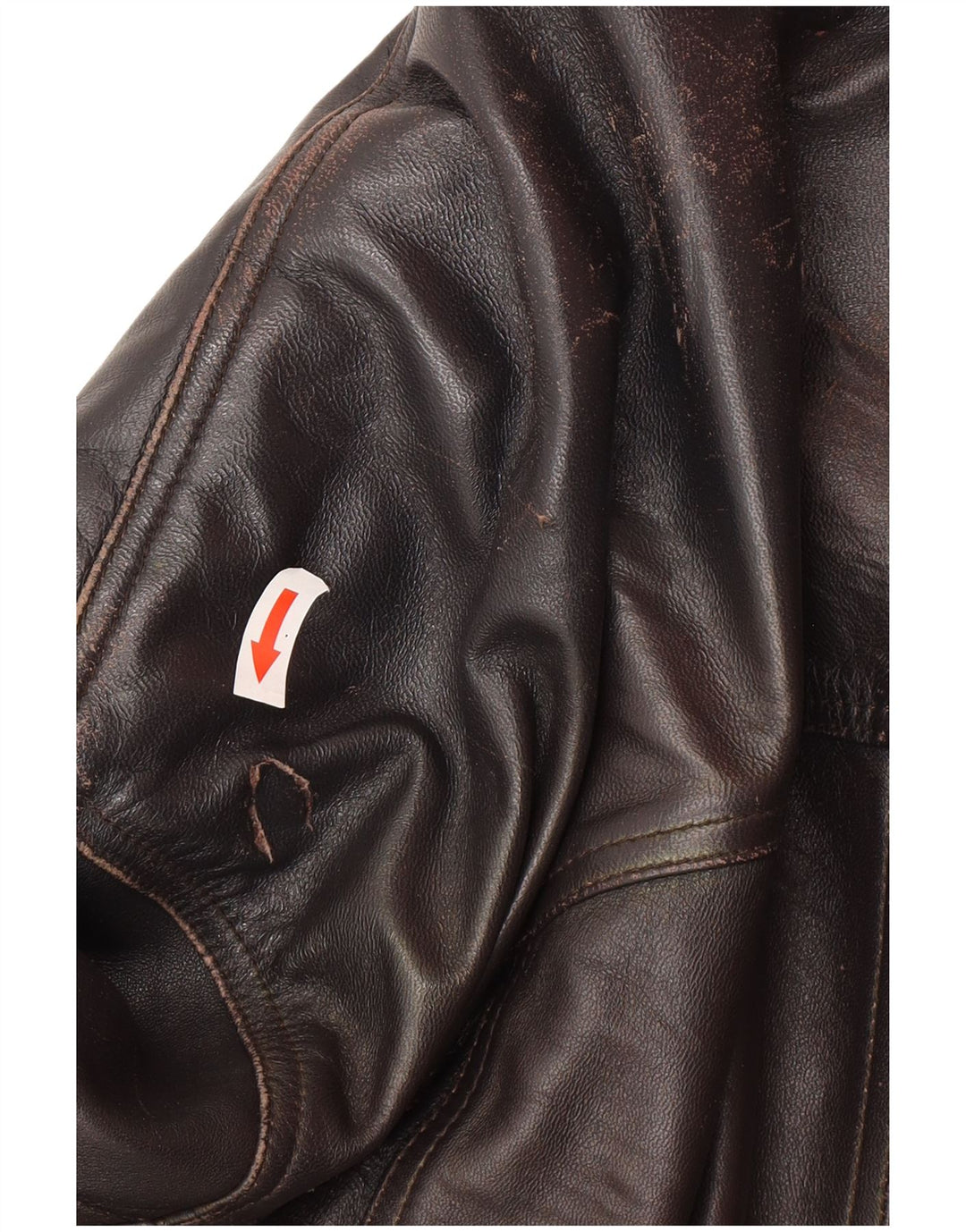 Giacca in pelle vintage da uomo UK 44 2XL Pelle nera