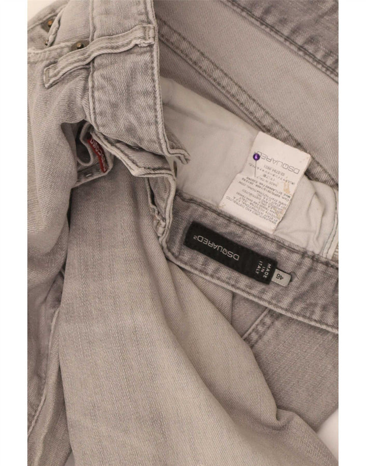 Jeans slim invecchiati da donna Dsquared2 IT 46 Large W32 L30 cotone grigio