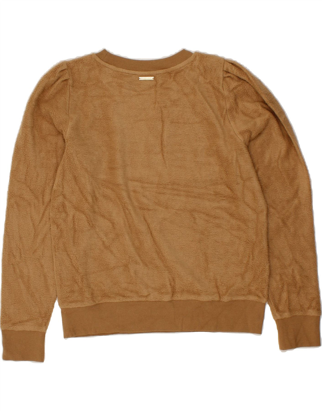 MICHAEL KORS Womens Fleece Jumper UK 14 Medium Brown Polyester Vintage Michael Kors and Second-Hand Michael Kors from Messina Hembry 