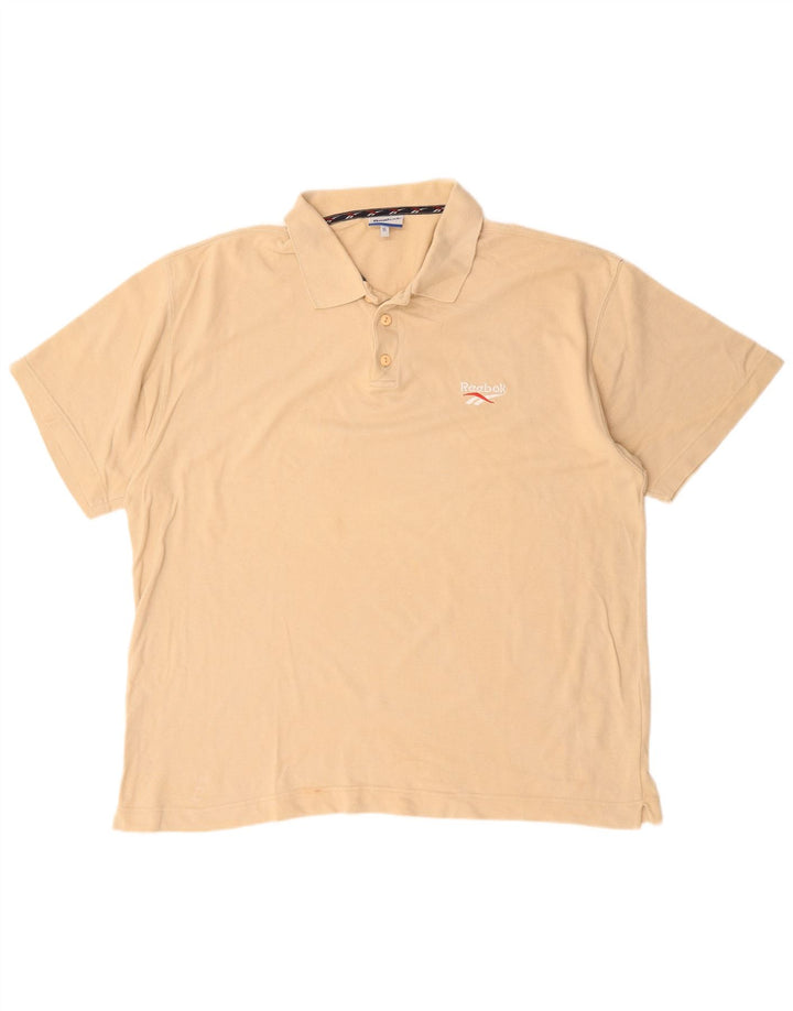 Polo Reebok da uomo XL in cotone beige