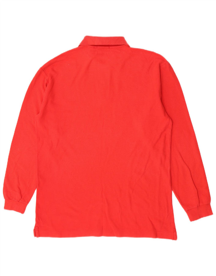 Polo da uomo a maniche lunghe Fila IT 52 Large in cotone rosso