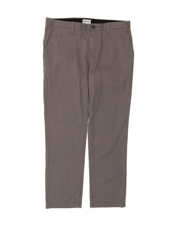 TIMBERLAND Mens Slim Chino Trousers W36 L29 Grey Cotton Vintage Timberland and Second-Hand Timberland from Messina Hembry 