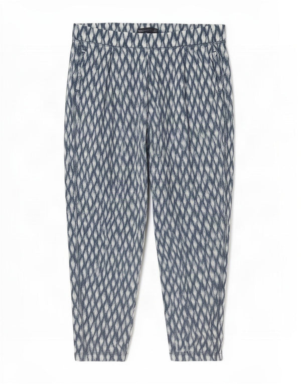 Pantaloni corti da donna Marks & Spencer UK 18 XL W36 L24 Blu geometrico