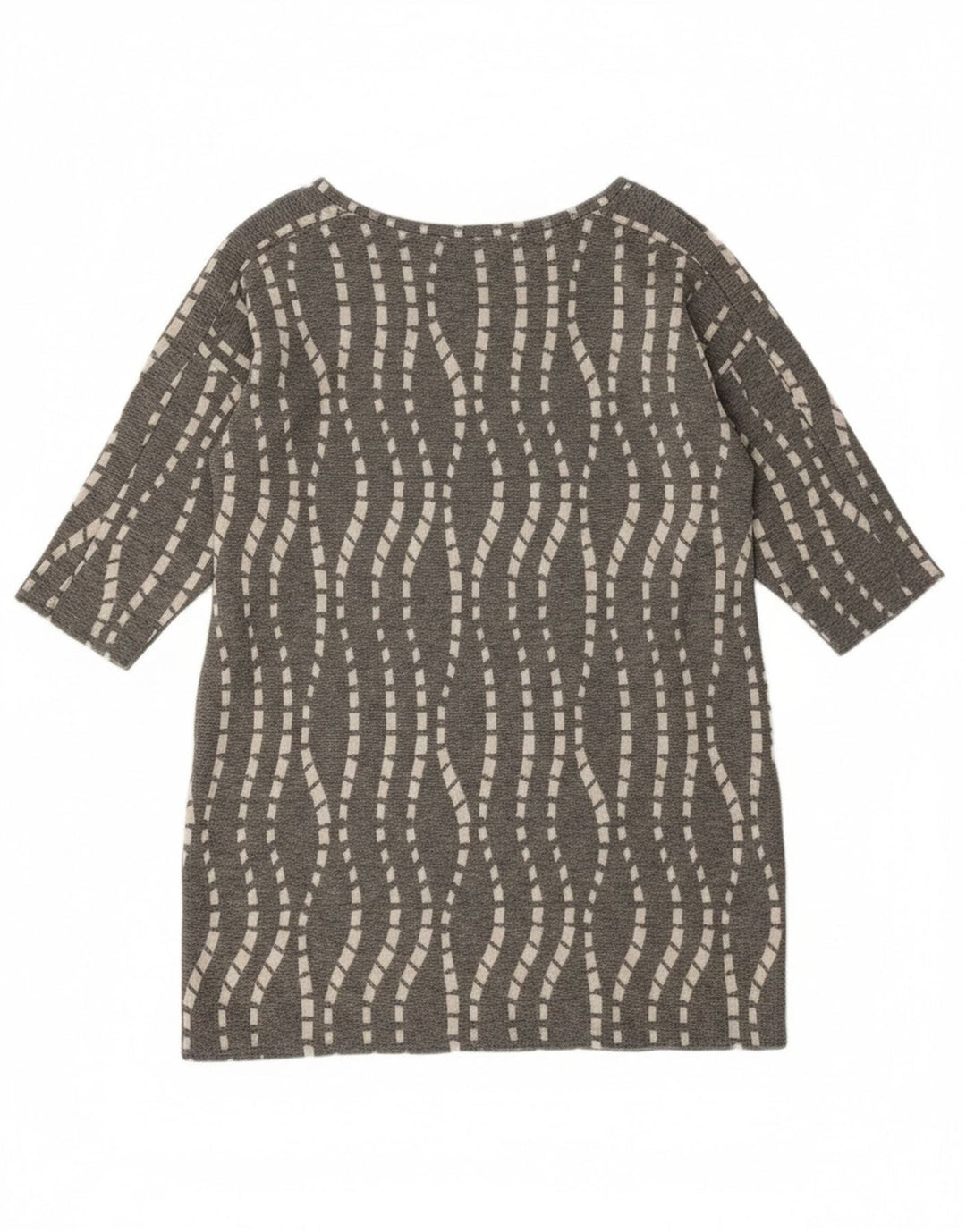 Top tunica da donna Zara UK 16 grande Chevron grigio