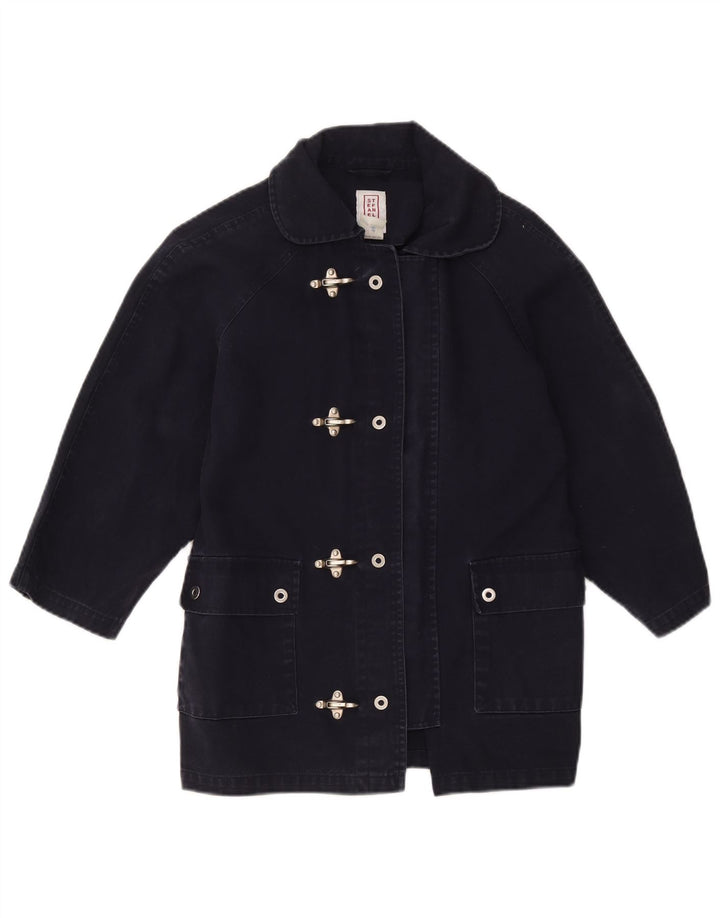 Cappotto Duffle per Ragazzi Stefanel, Vestibilità Larga, 9-10 Anni, Cotone Blu Navy