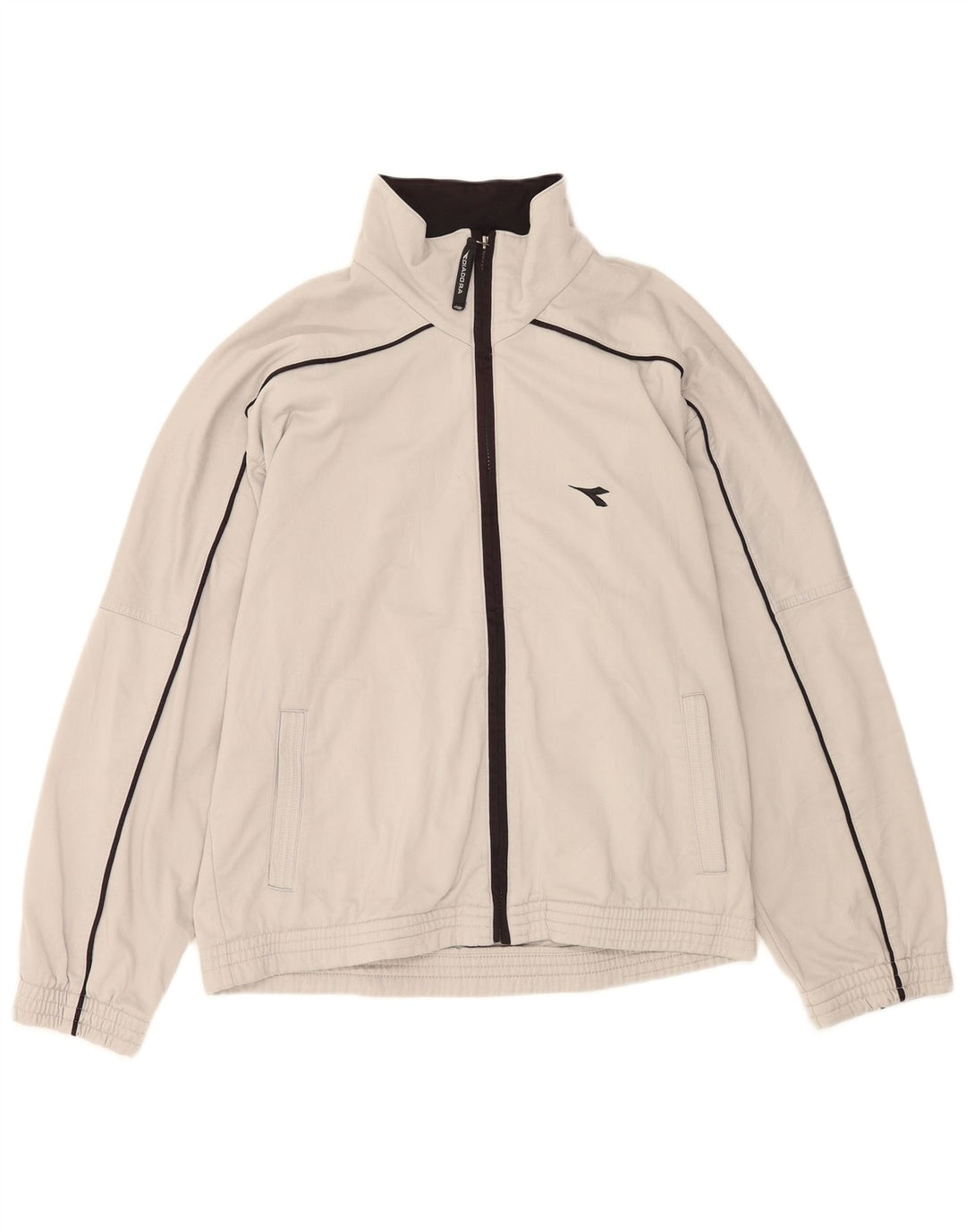 Giacca da tuta da uomo Diadora UK 40 Poliestere grigio medio
