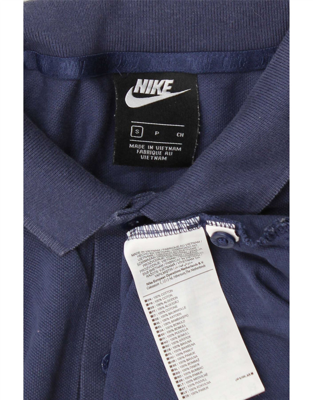 Polo Nike da uomo piccola in cotone blu navy
