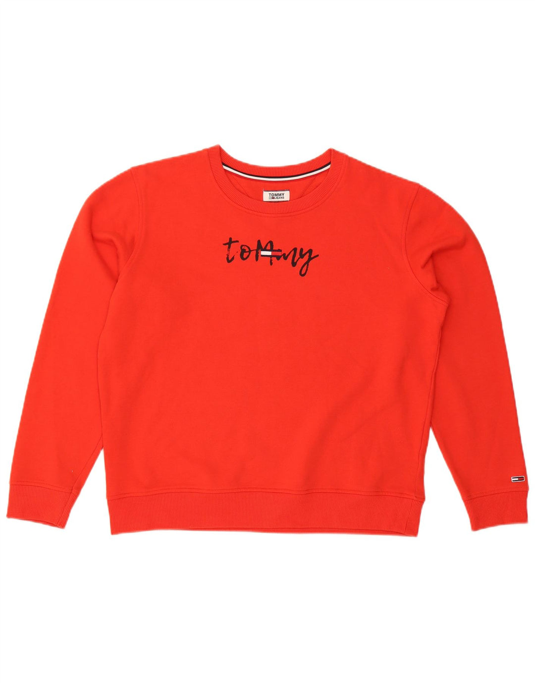 Tommy Hilfiger Uomo Felpa grafica Maglione XL Rosso Cotone