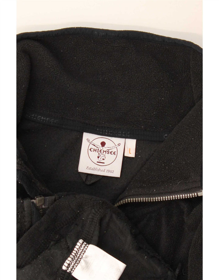 Giacca in pile da donna Chiemsee UK 16 Large Poliestere nero geometrico