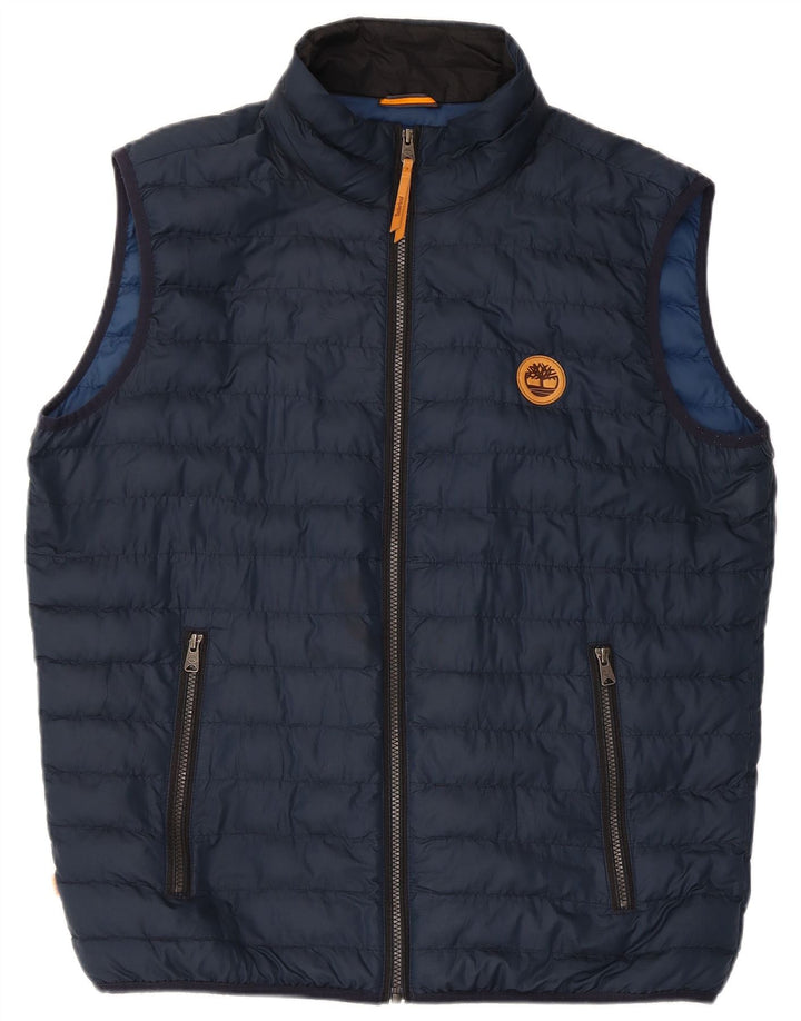 Gilet imbottito da uomo Timberland UK 40 grande poliestere blu navy