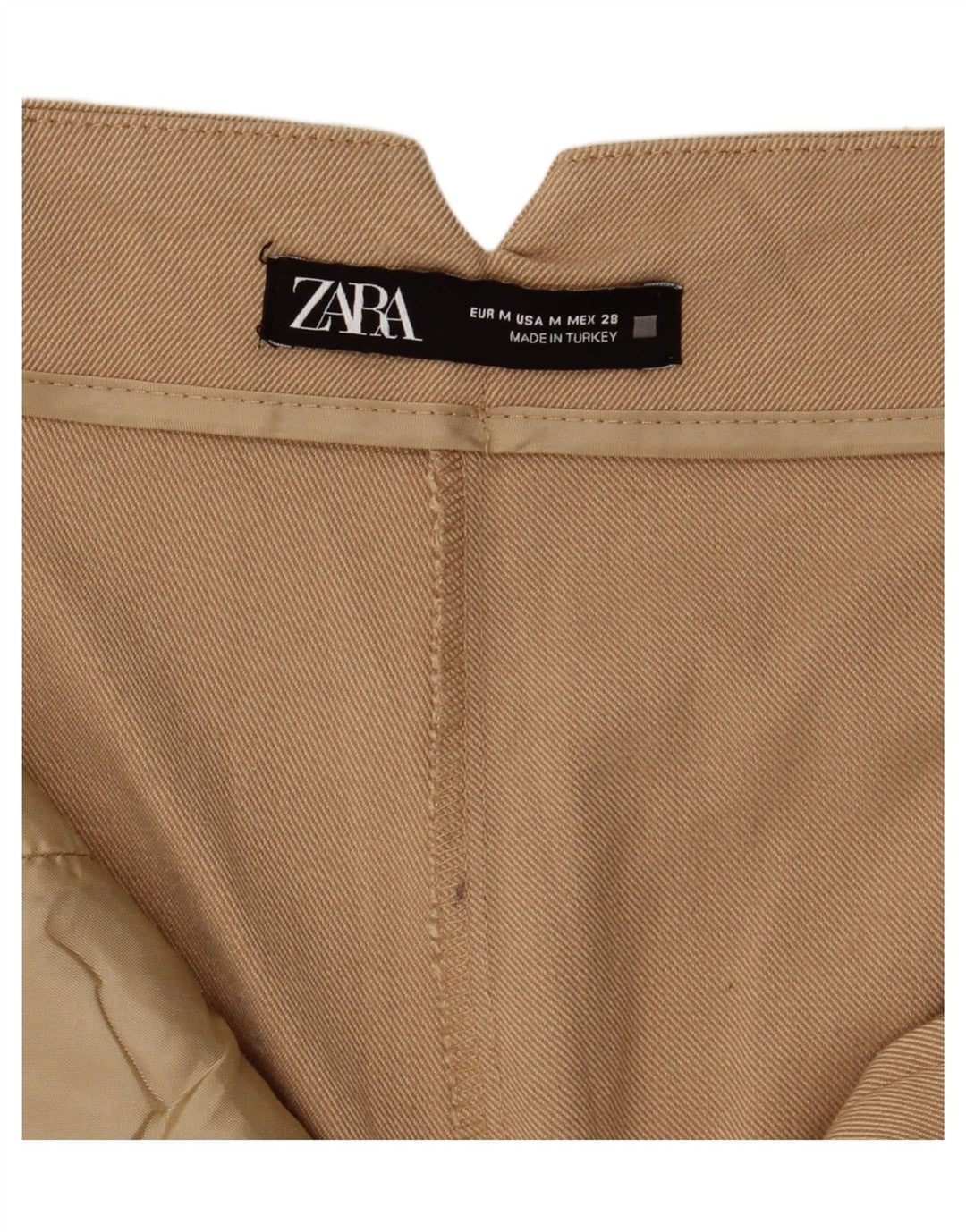 Pantaloni da abito affusolati Zara da donna medi W28 L26 Beige