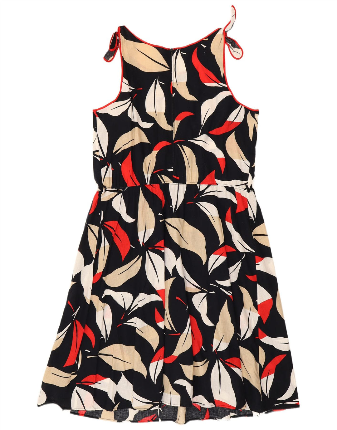 Abito vintage da donna a trapezio UK 14 medio floreale multicolore