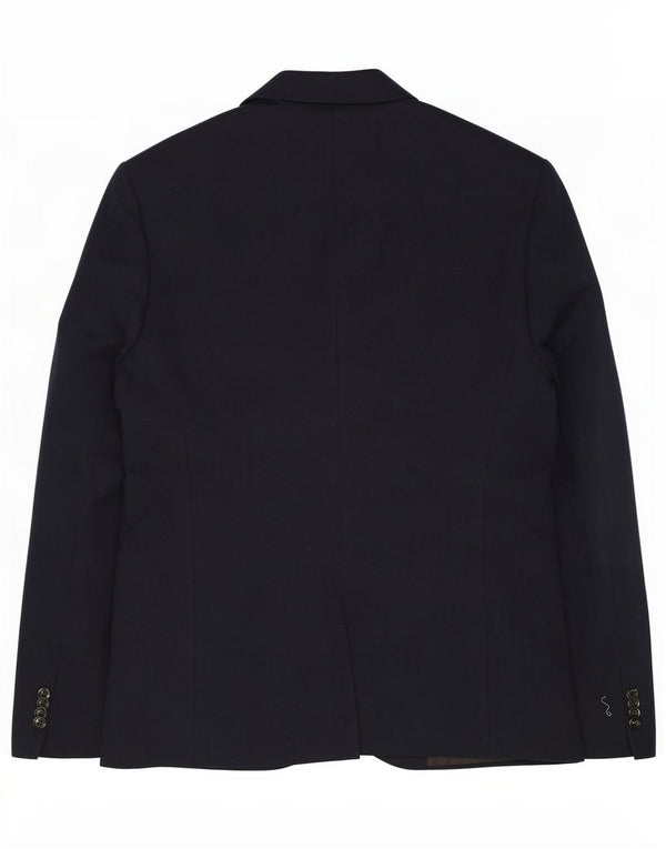 Giacca blazer da uomo a 2 bottoni Zara UK 42 XL cotone blu navy