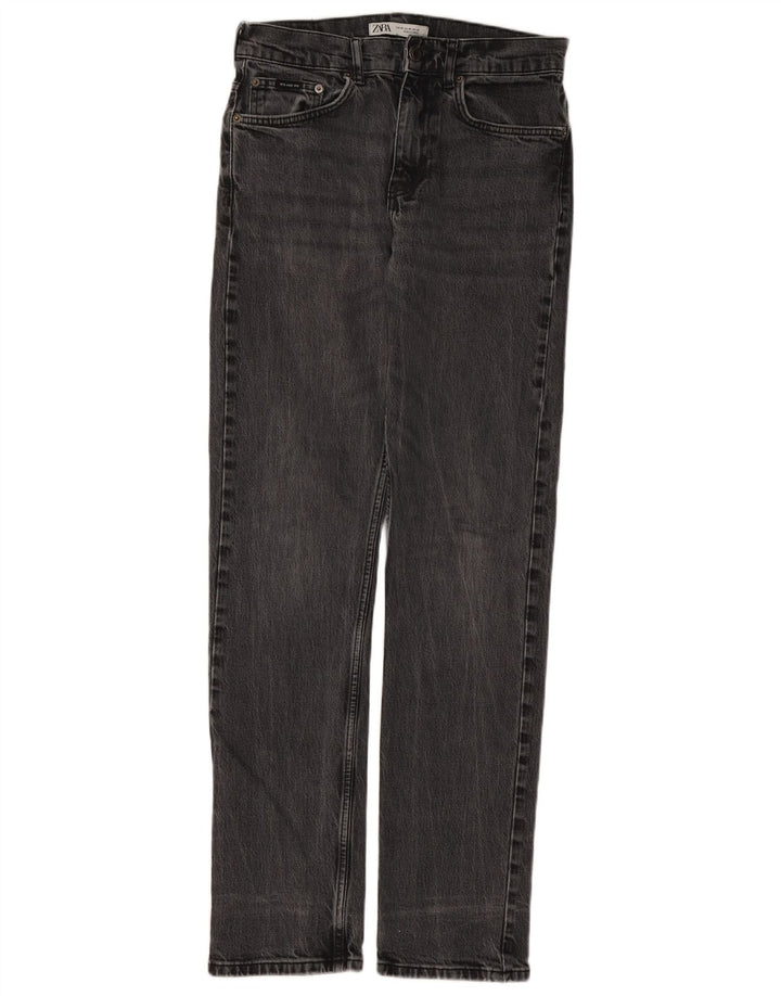 Jeans dritti da uomo Zara EU 38 Small W30 L32 Grigio