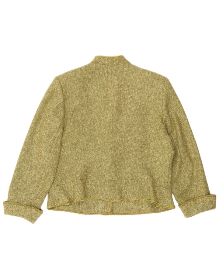 Giacca blazer a 3 bottoni da donna Prato IT 44 media kaki screziata