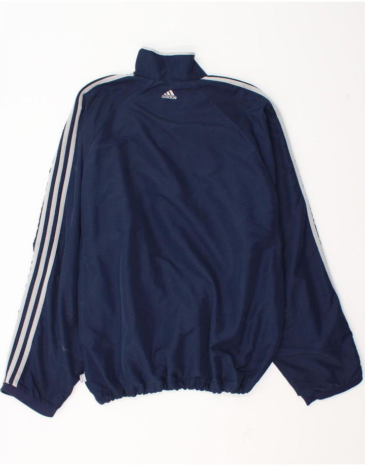 Top da tuta Adidas da uomo con grafica pullover UK 40/42 medio blu navy