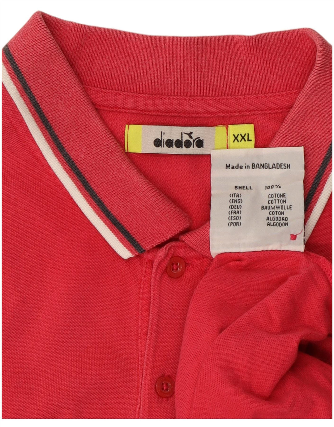 Polo DIADORA Uomo 2XL Cotone Rosa
