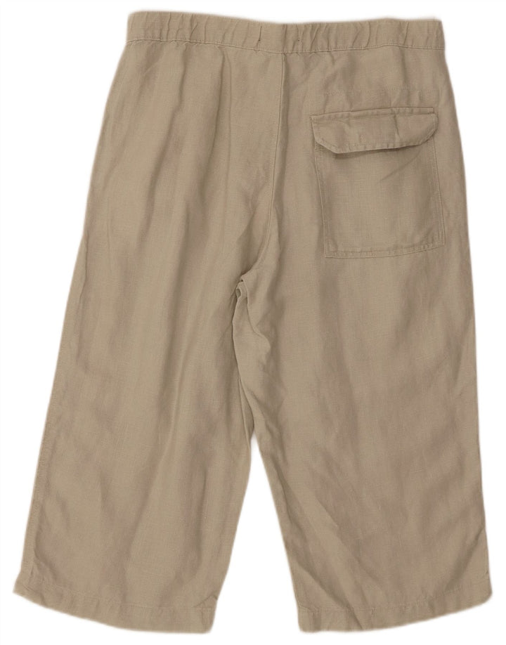 Bermuda da uomo Marks & Spencer blu Harbour W32 grande lino beige