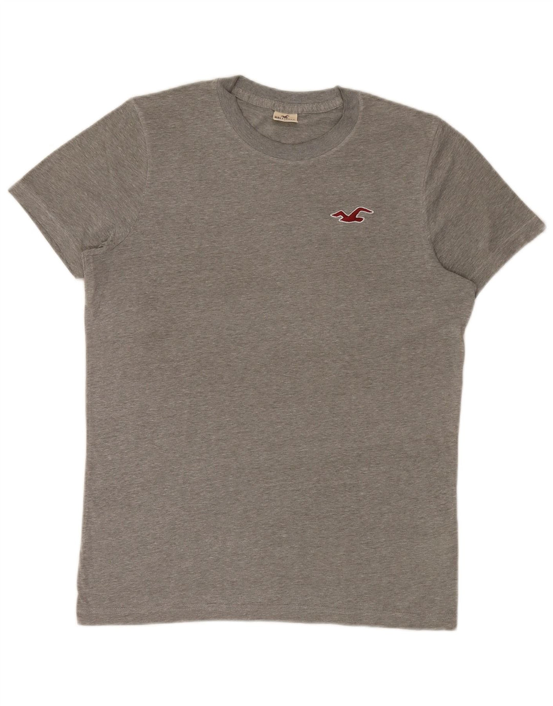 T-shirt da uomo Hollister Top Large in cotone chiazzato grigio