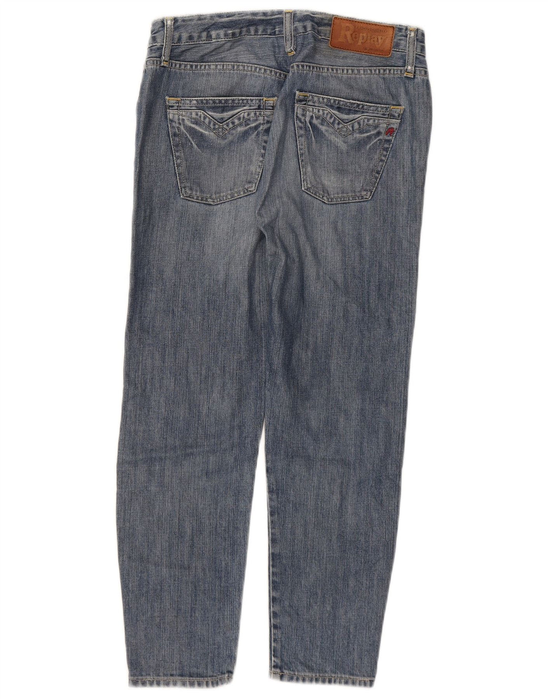 REPLAY Womens Tapered Jeans W29 L25 Blue Cotton