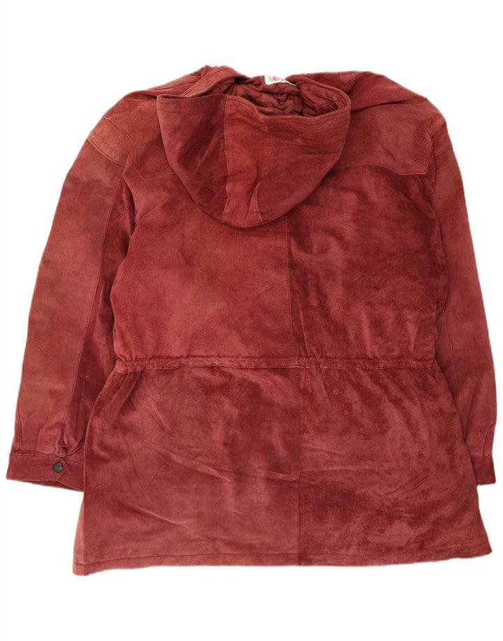 Soprabito in pelle scamosciata da donna Miss Joy EU 44 XL Pelle bordeaux