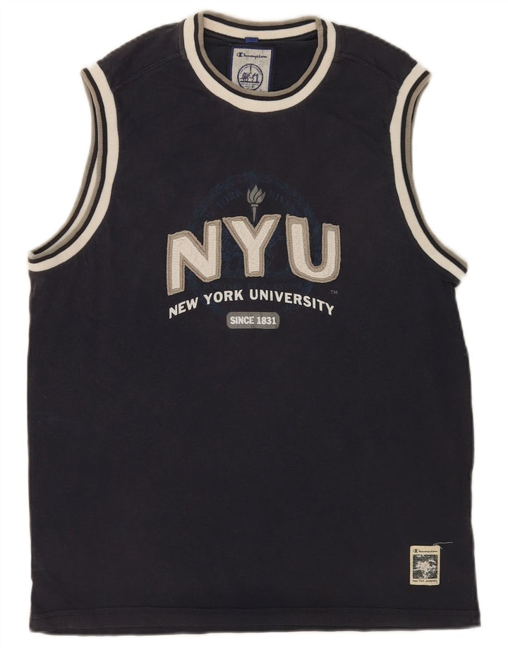 Canotta grafica da uomo Champion della New York University, blu navy medio