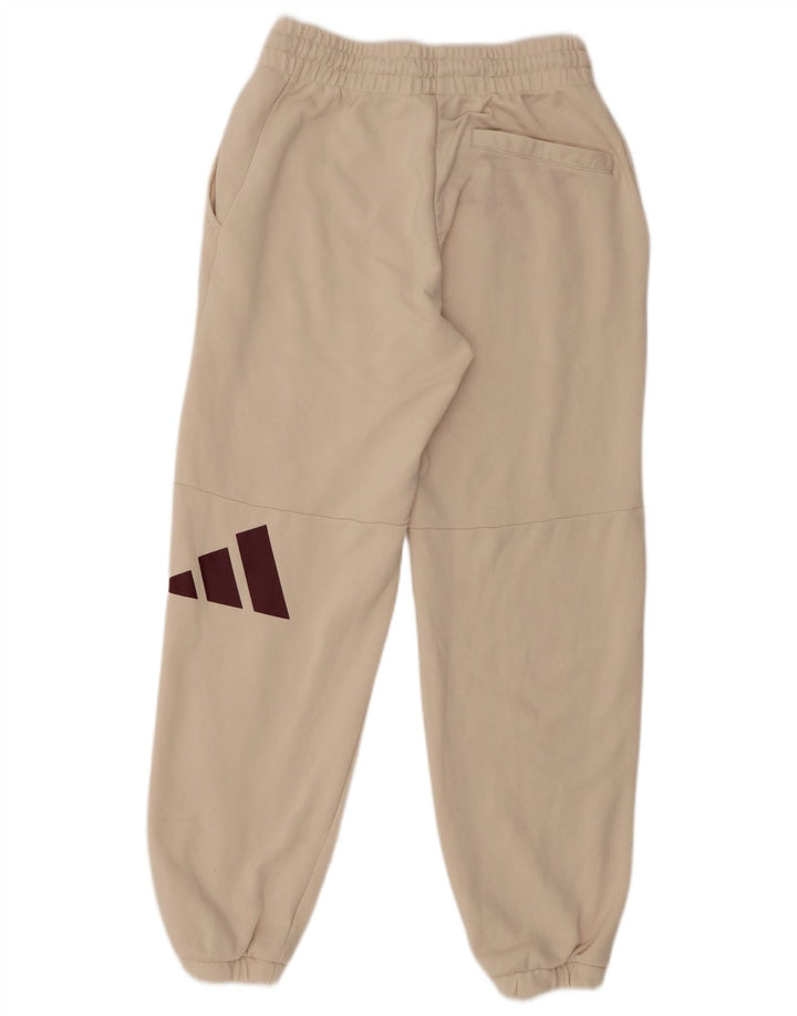 Pantaloni da tuta grafica da uomo Adidas Joggers in cotone beige medio