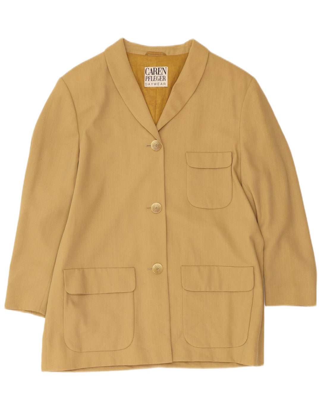Giacca blazer da donna a 3 bottoni EU 40 Lana beige medio