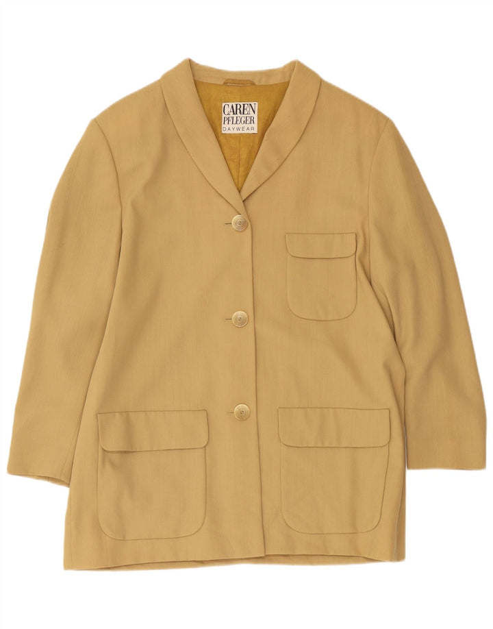 Giacca blazer da donna a 3 bottoni EU 40 Lana beige medio