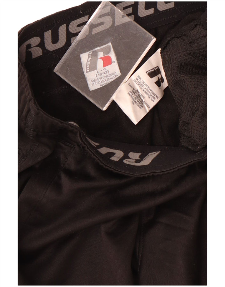 Pantaloni da tuta da ragazzo Russell Athletic 10-11 anni grandi in poliestere nero