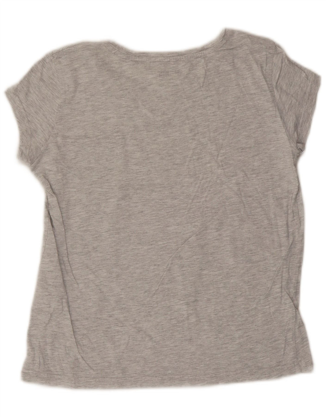 Mustang T-shirt grafica da donna Top UK 14 Cotone screziato grigio medio