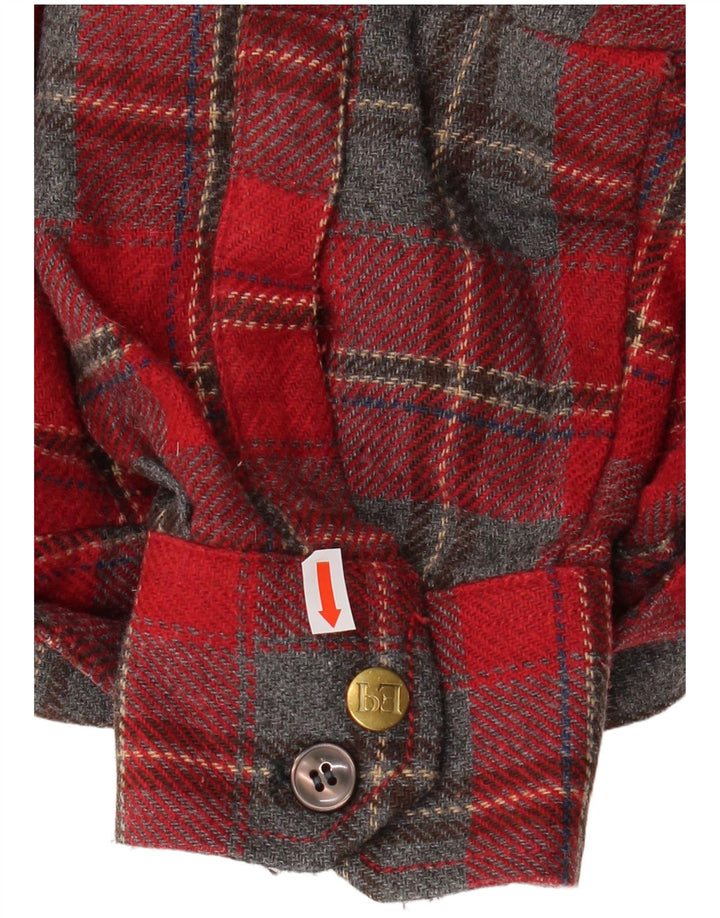 PROGETTO EUROPEO Camicia da uomo in flanella XL Acrilico a quadri rossi