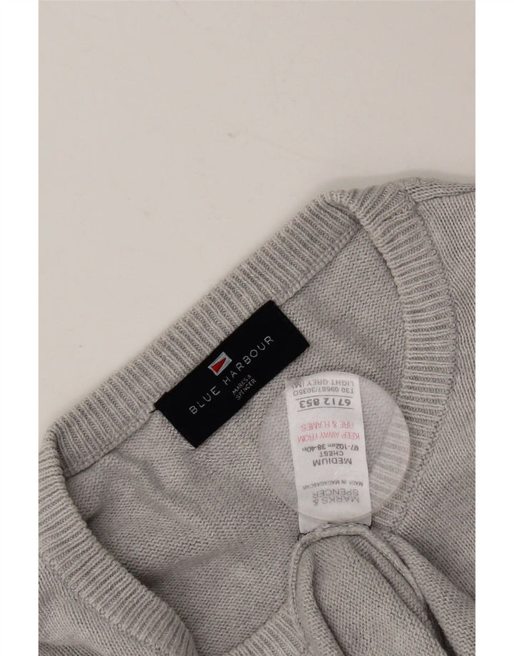 Maglione maglione girocollo da uomo Marks & Spencer UK 38/40 Grigio medio