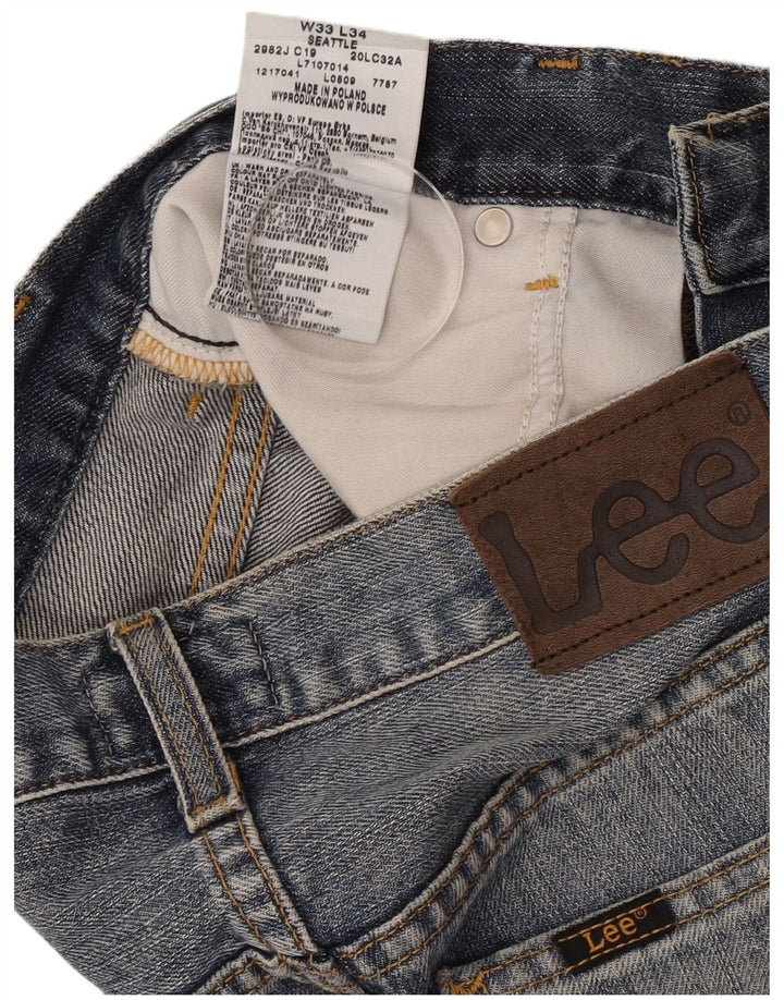 Jeans dritti Lee Seattle da donna W33 L34 cotone blu