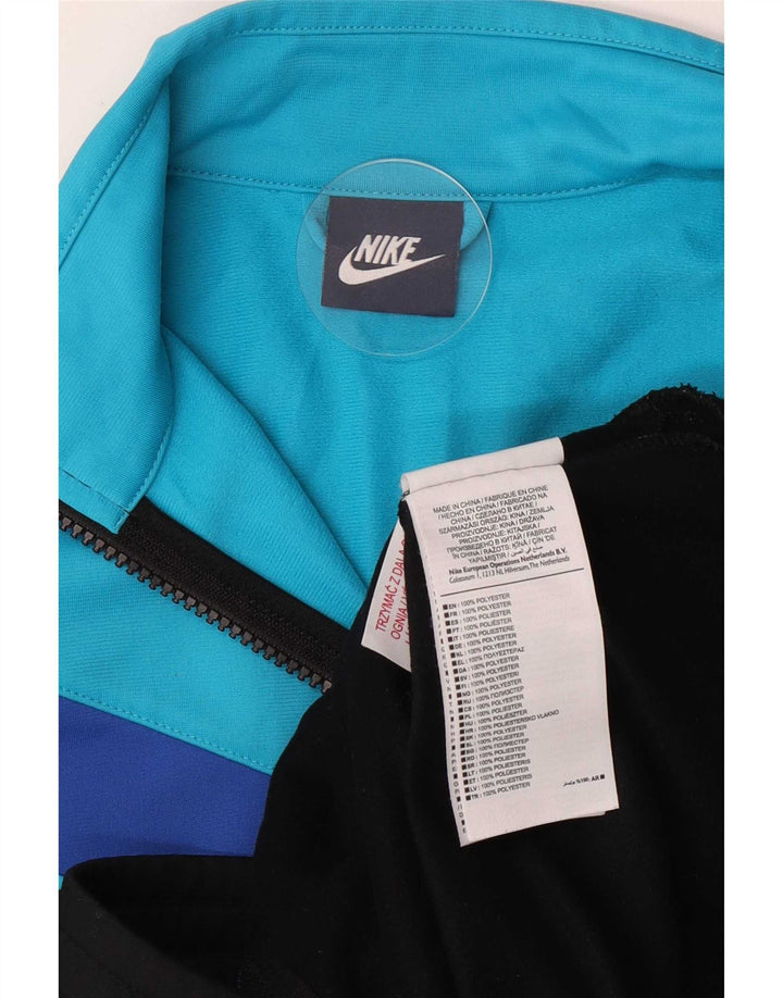Giacca superiore della tuta da ragazzo Nike 10-11 anni blocco colore nero medio