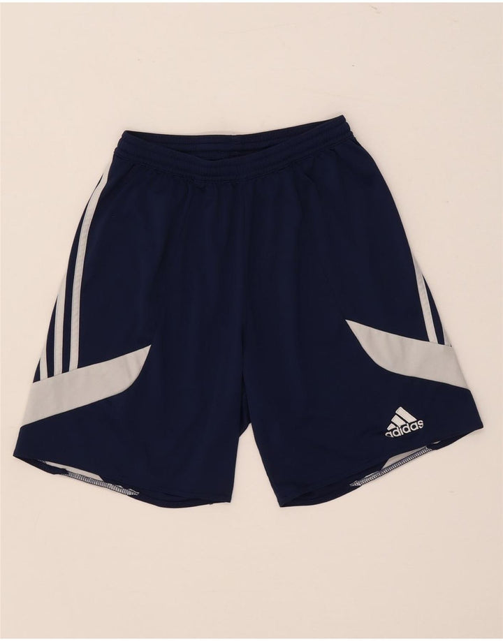 Pantaloncini sportivi Adidas Climalite da uomo piccoli in poliestere color block blu