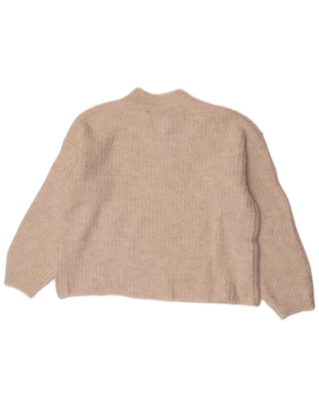 Maglione maglione girocollo da donna Marks & Spencer UK 14 Acrilico beige medio