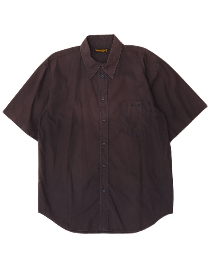Camicia a maniche corte da uomo Wrangler XL in cotone marrone