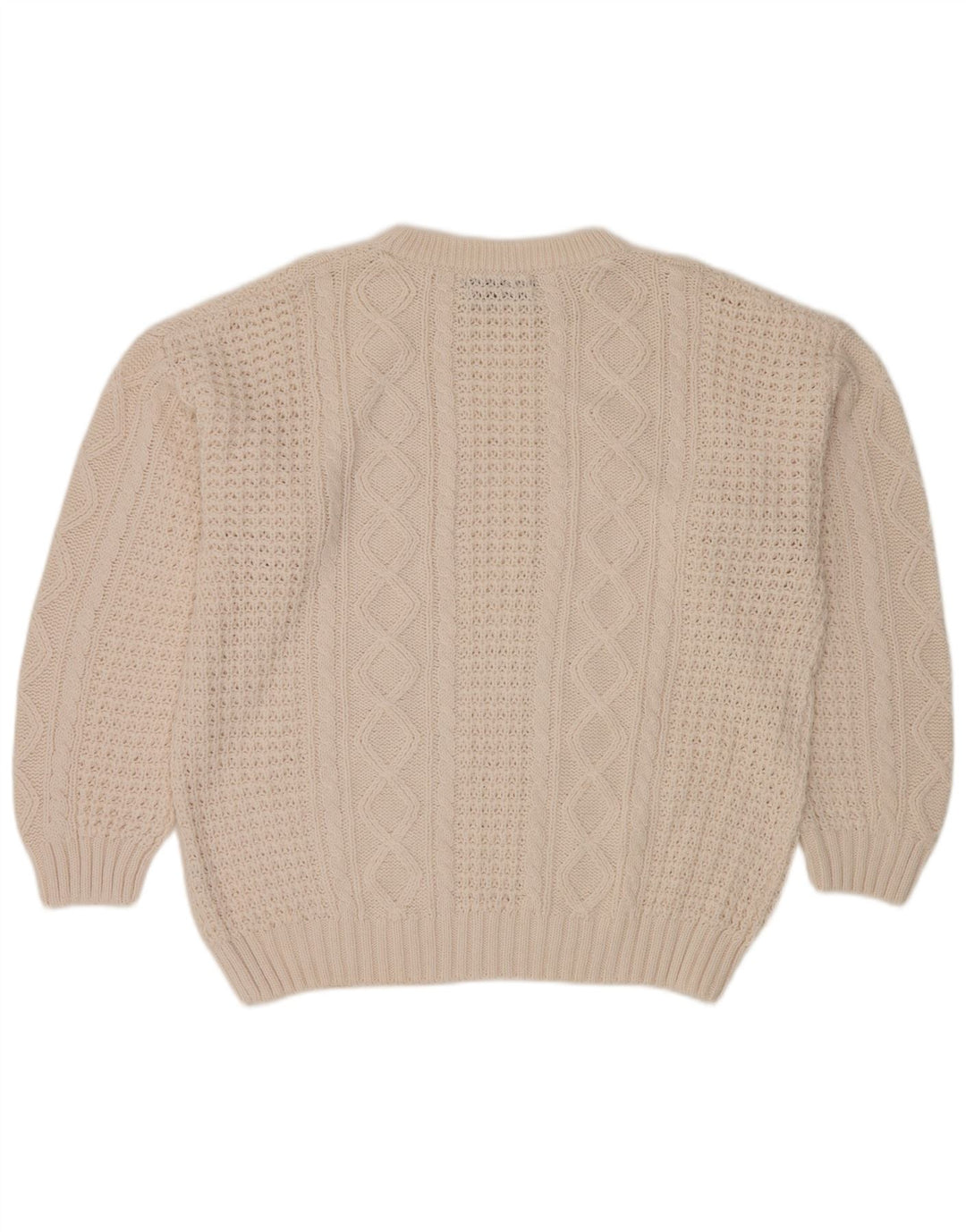 EARTHBOUND Mens Crew Neck Jumper Sweater XL White Ramie