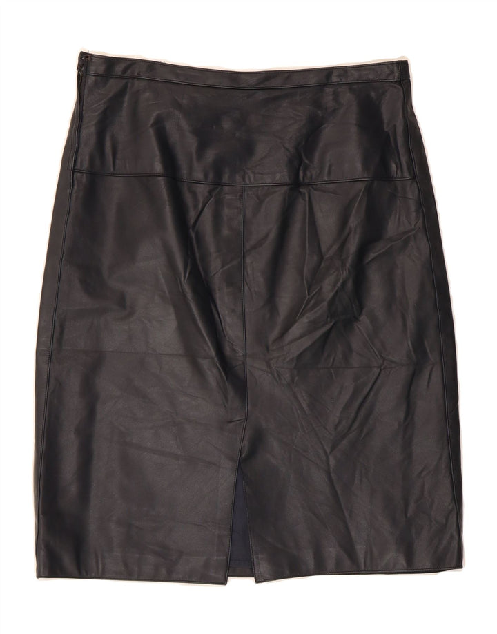 VINTAGE Womens Leather Skirt W30 Medium Black Vintage Vintage and Second-Hand Vintage from Messina Hembry 