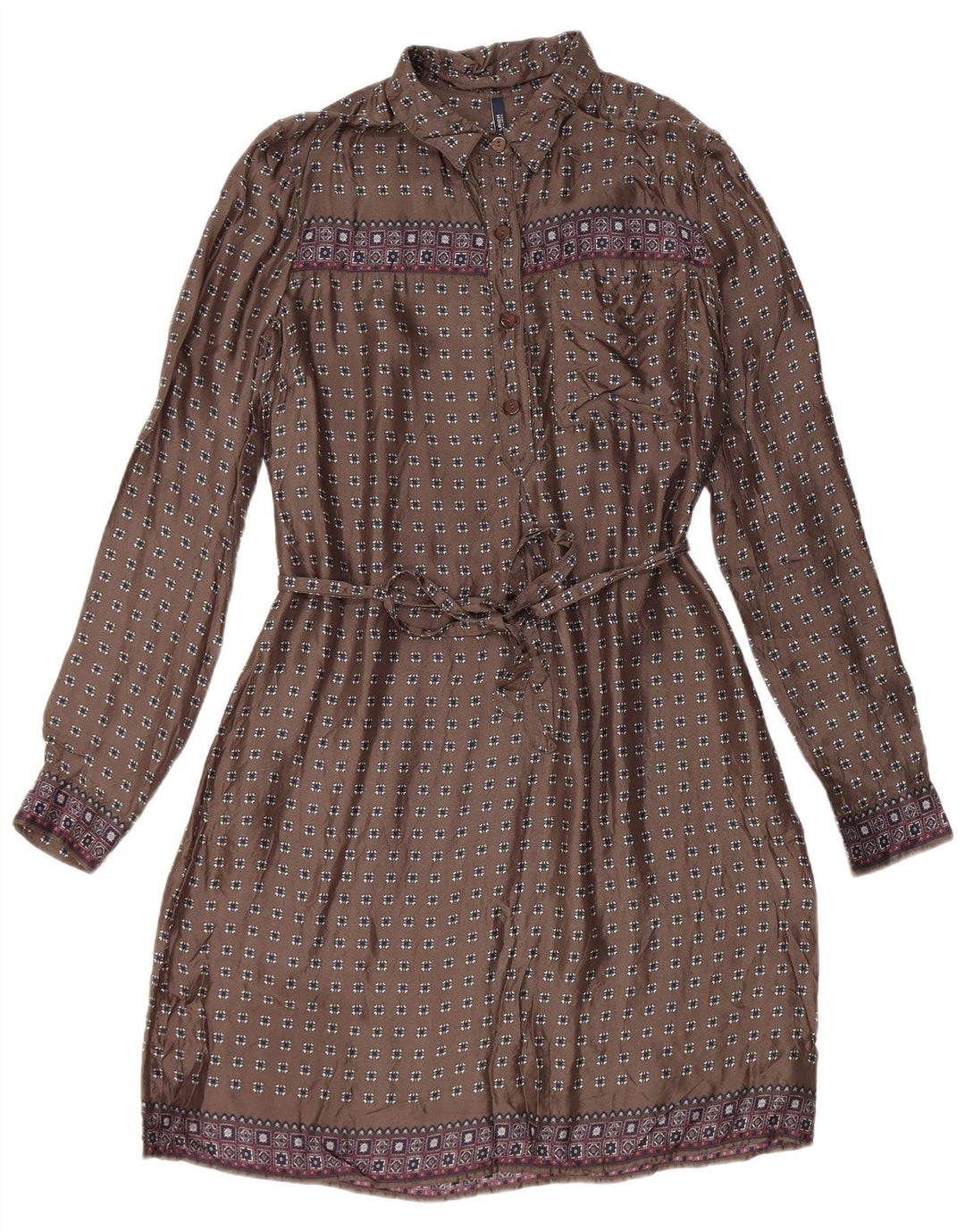 Abito tubino a maniche lunghe da donna Woolrich UK 14 Grigio medio geometrico